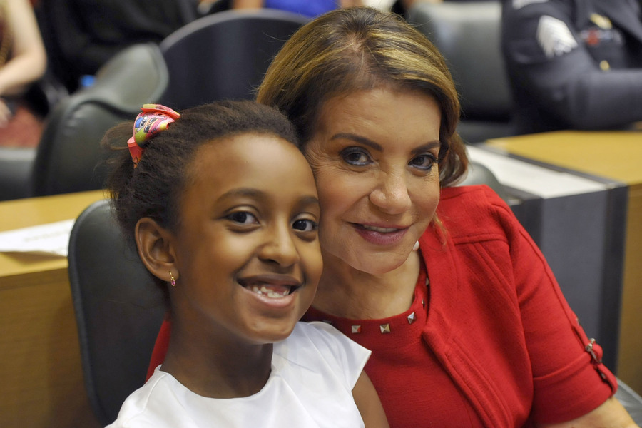 Deputada Professora Bebel e sua filha Manuela