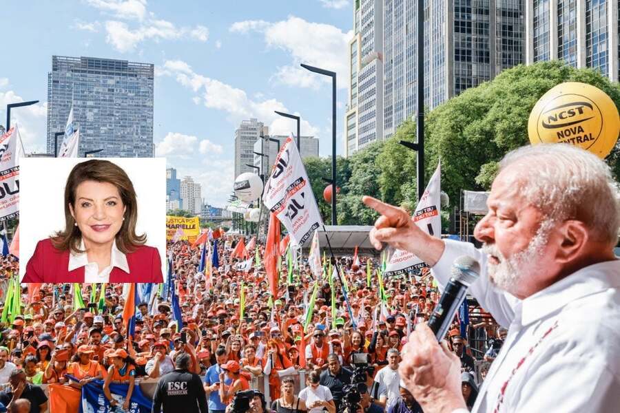 Lula fala à multidão que o acompanhava no 1 de Maio