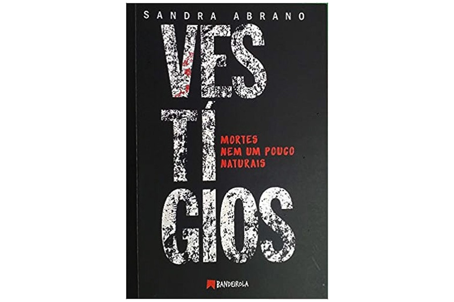 Fac Símile da capa do livro Vestigios, de Sandra Abrano