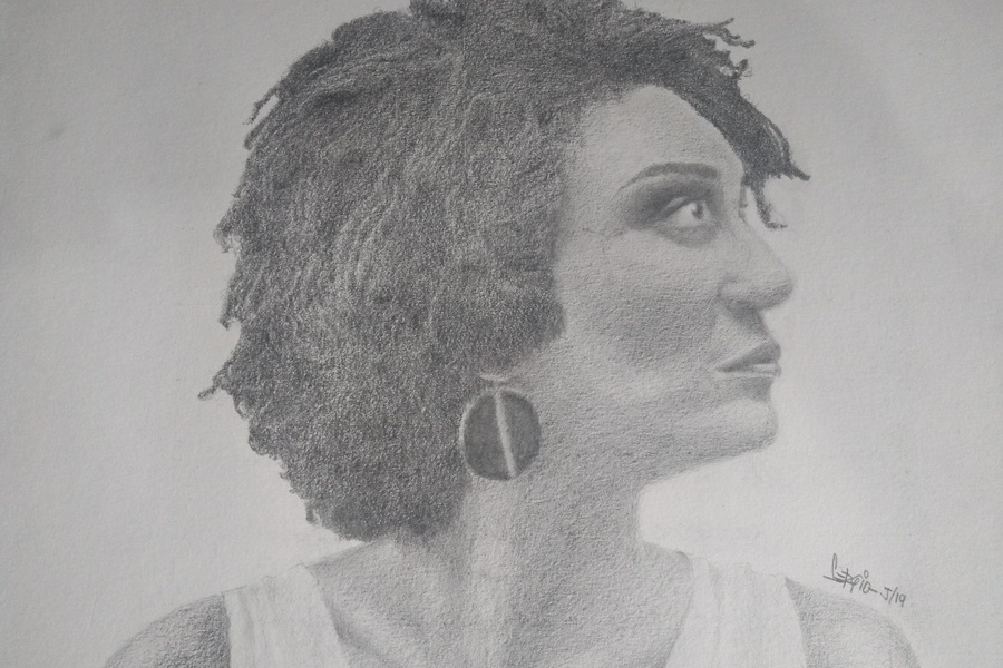 Desenho de Marielle Franco