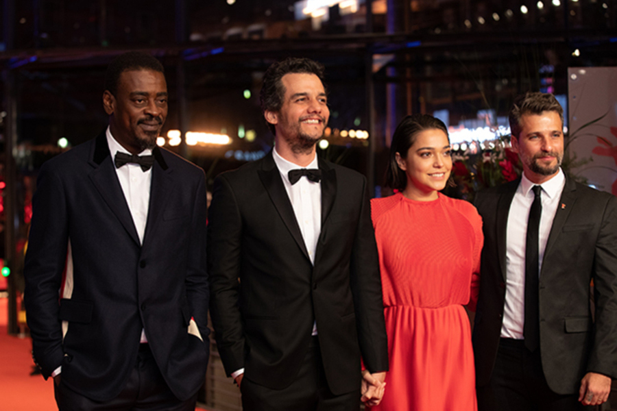 Foto de Seu Jorge, Wagner Moura na estreia do filme "Marighella", nos EUA