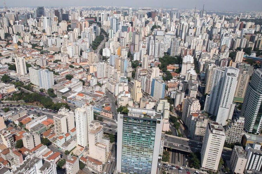 Foto aérea da cidade de São Paulo